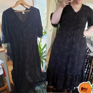 Anko Size 18 Polka Dot Witchy Plus Size Broomstick Dress